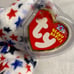 Ty Beanie Babies Glory Bear and Red White & Blue Bear with errors!