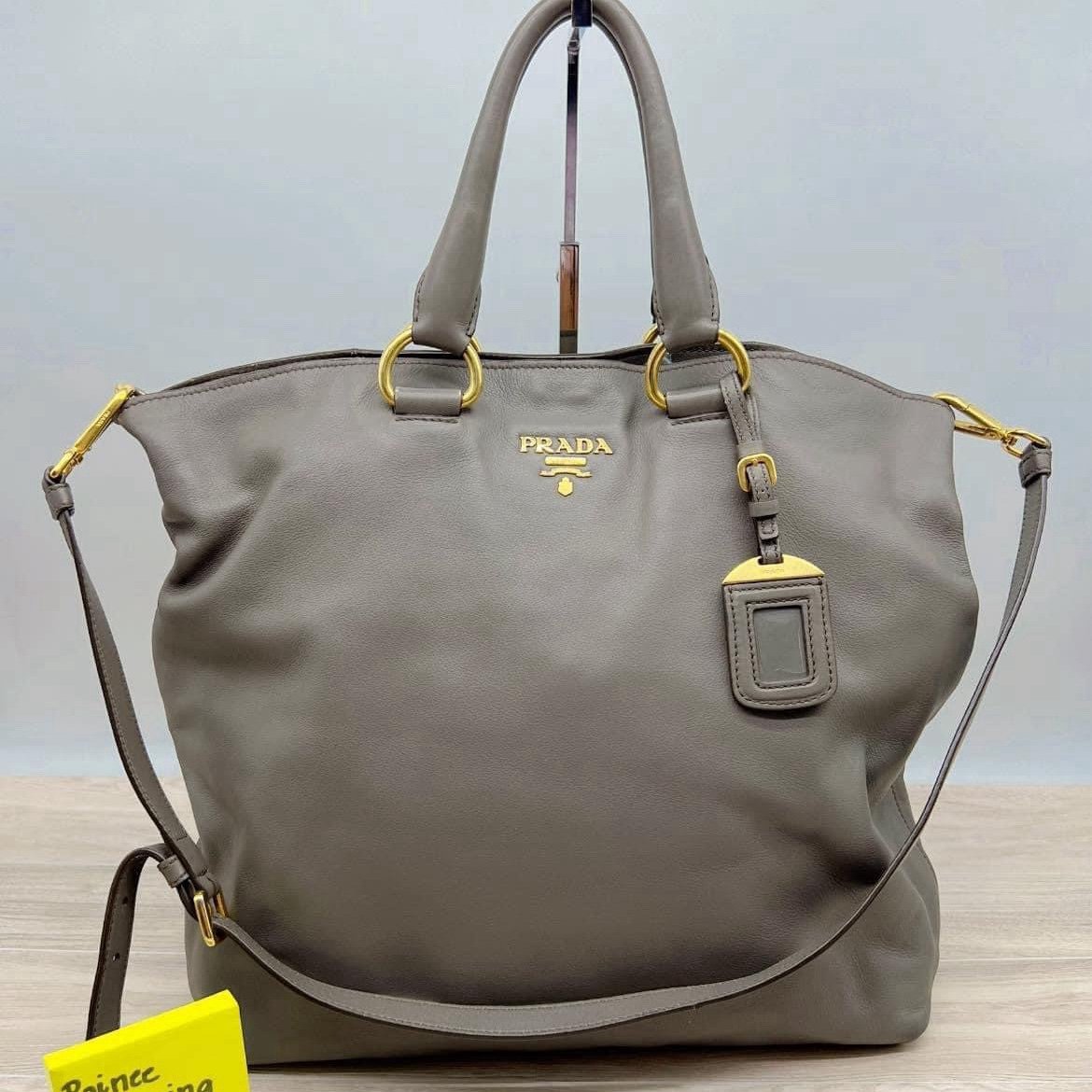 PRADA 2-Way Solf Calfskin in Grey