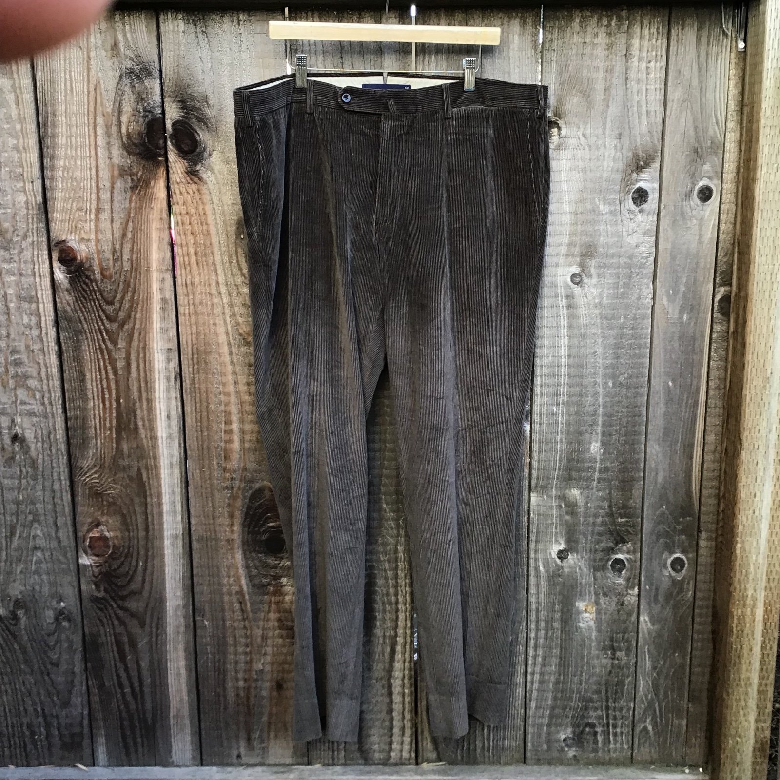 Incotex brown corduroy straight leg trouser pants cashmere blend Mens size 42
