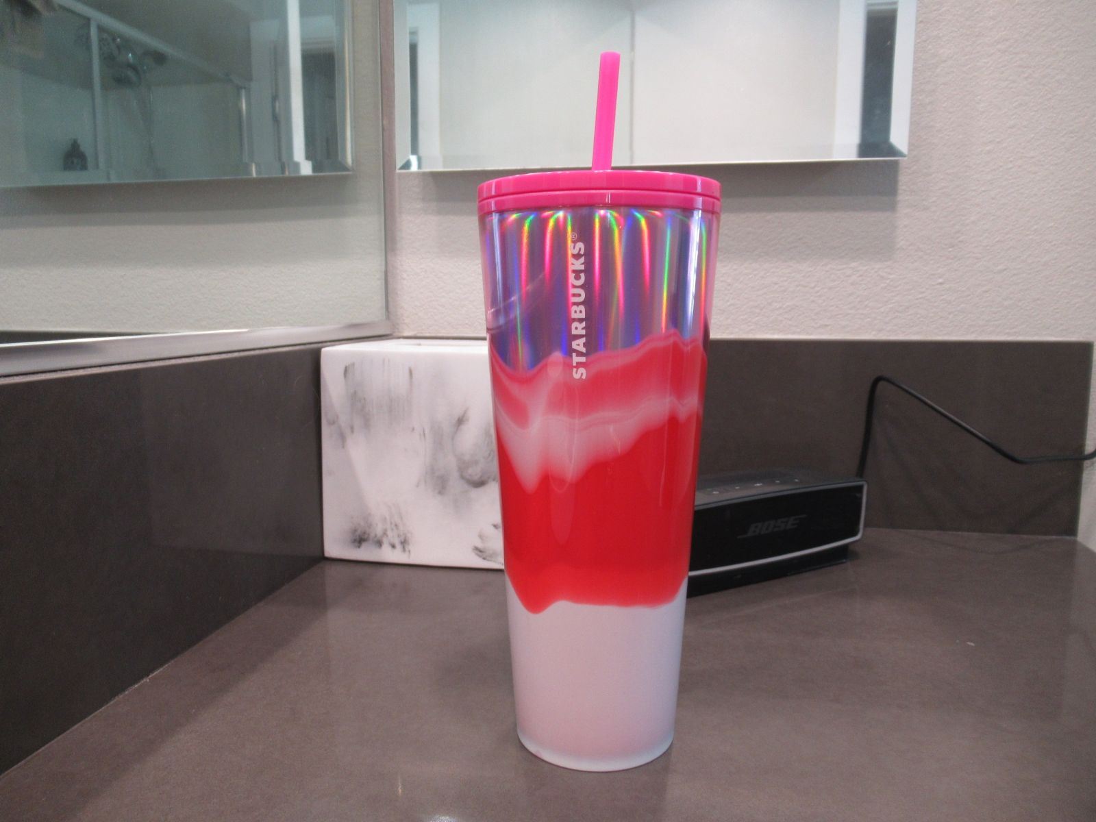Starbucks Pink Ombre Holiday Tumbler 2021