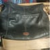 FOSSIL Black/Brown Leather MORGAN Traveler Crossbody Purse Bag