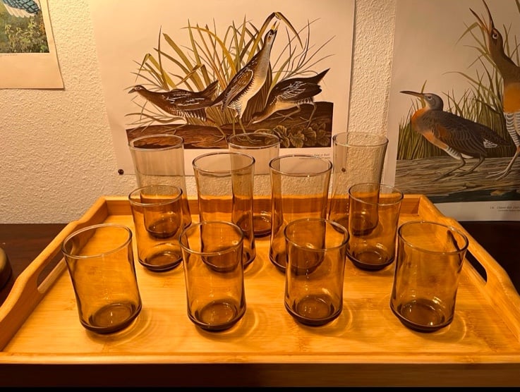Libbey bolero-tawny glass set // READ DESCRIPTION