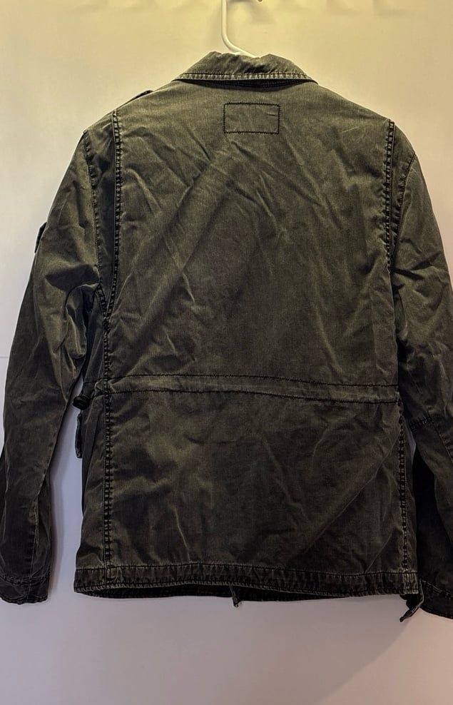 Vintage 2000s (Y2K) Utility /military Jacket (small) black