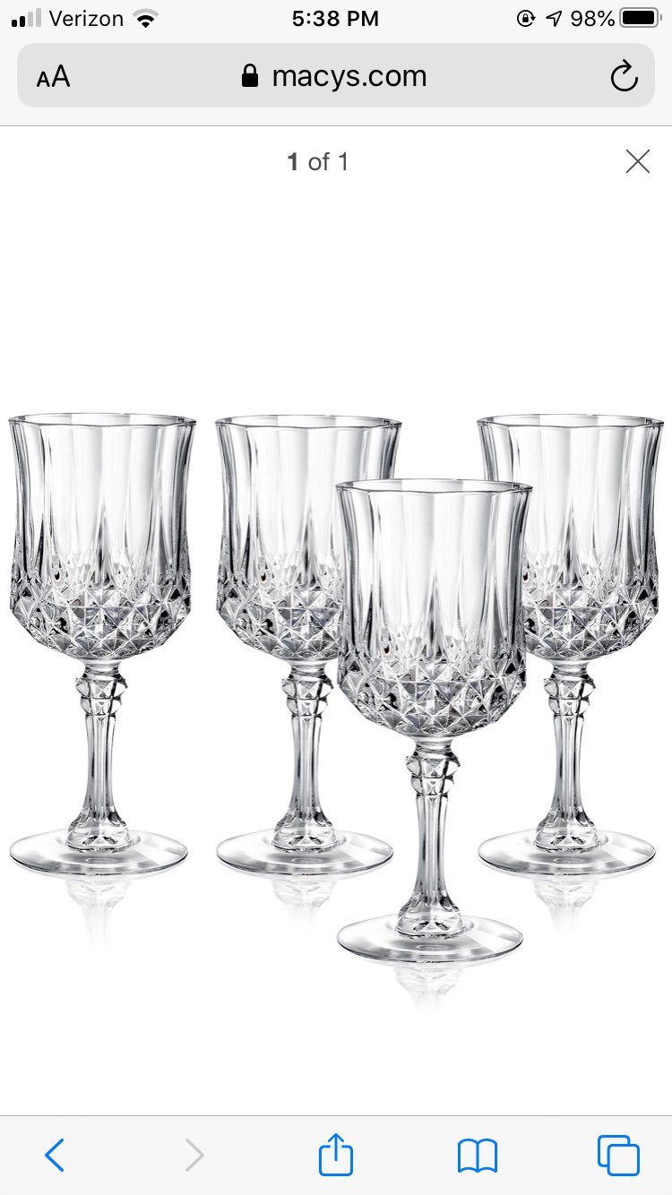 16 Longchamp Cristal D’Arques Glasses