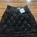 NWT Adika Black Quilted Puffer Mini Skirt Side Zip Elastic Waist Size s