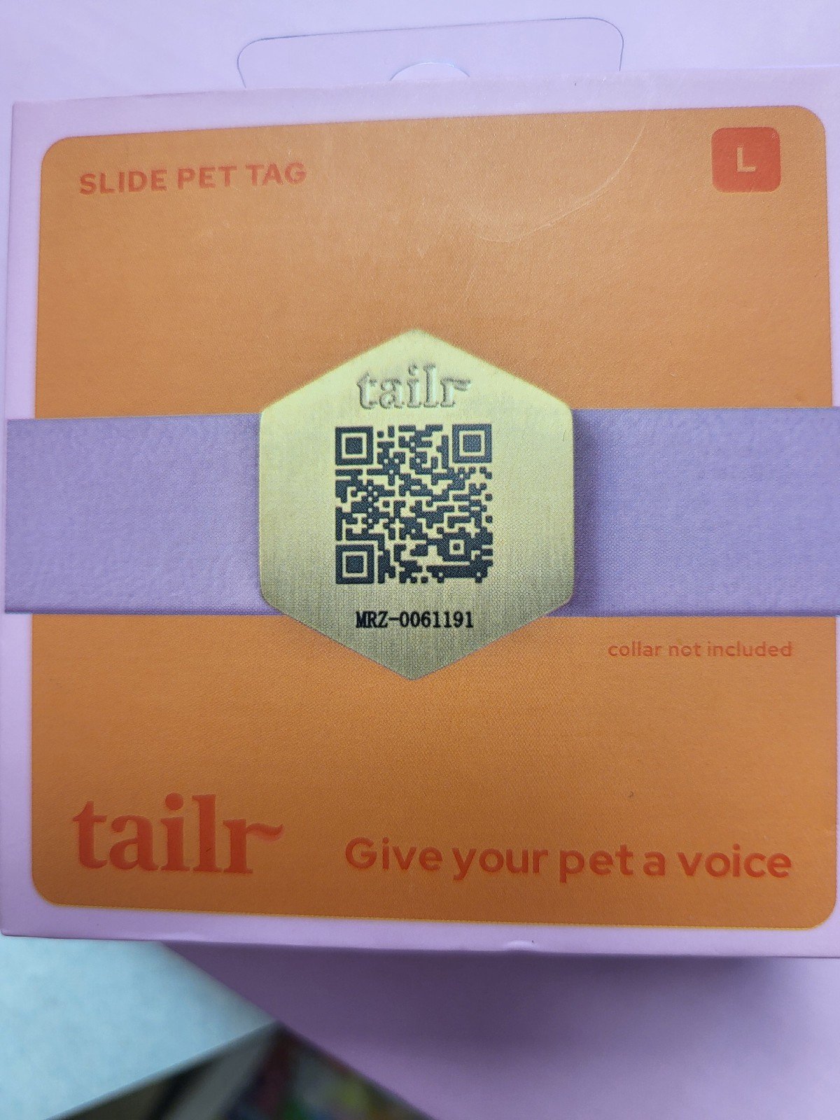 Tailr slide pet tag NEW in box!