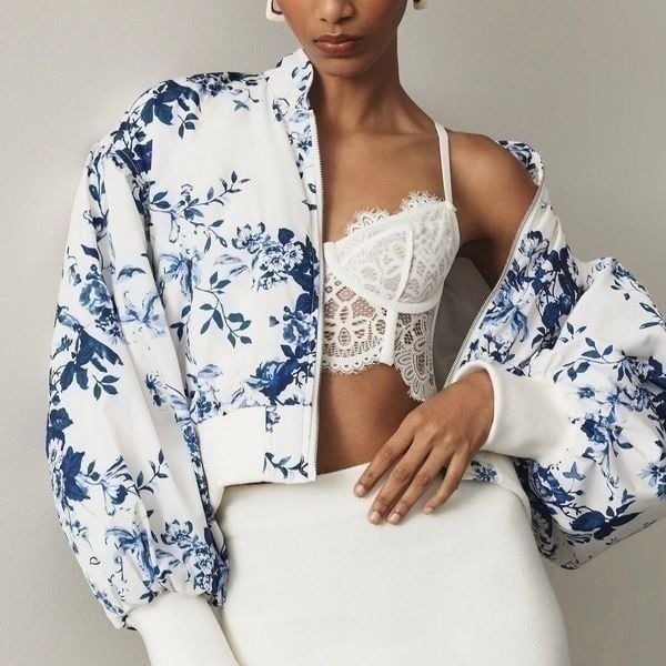 Anthropologie | By Anthropologie Cropped Bomber Jacket | Size: XS PETITE | Color