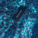 Pantora XS Women's Cavi Sequin Blue Leopard Wrap Skirt