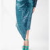 Pantora XS Women's Cavi Sequin Blue Leopard Wrap Skirt