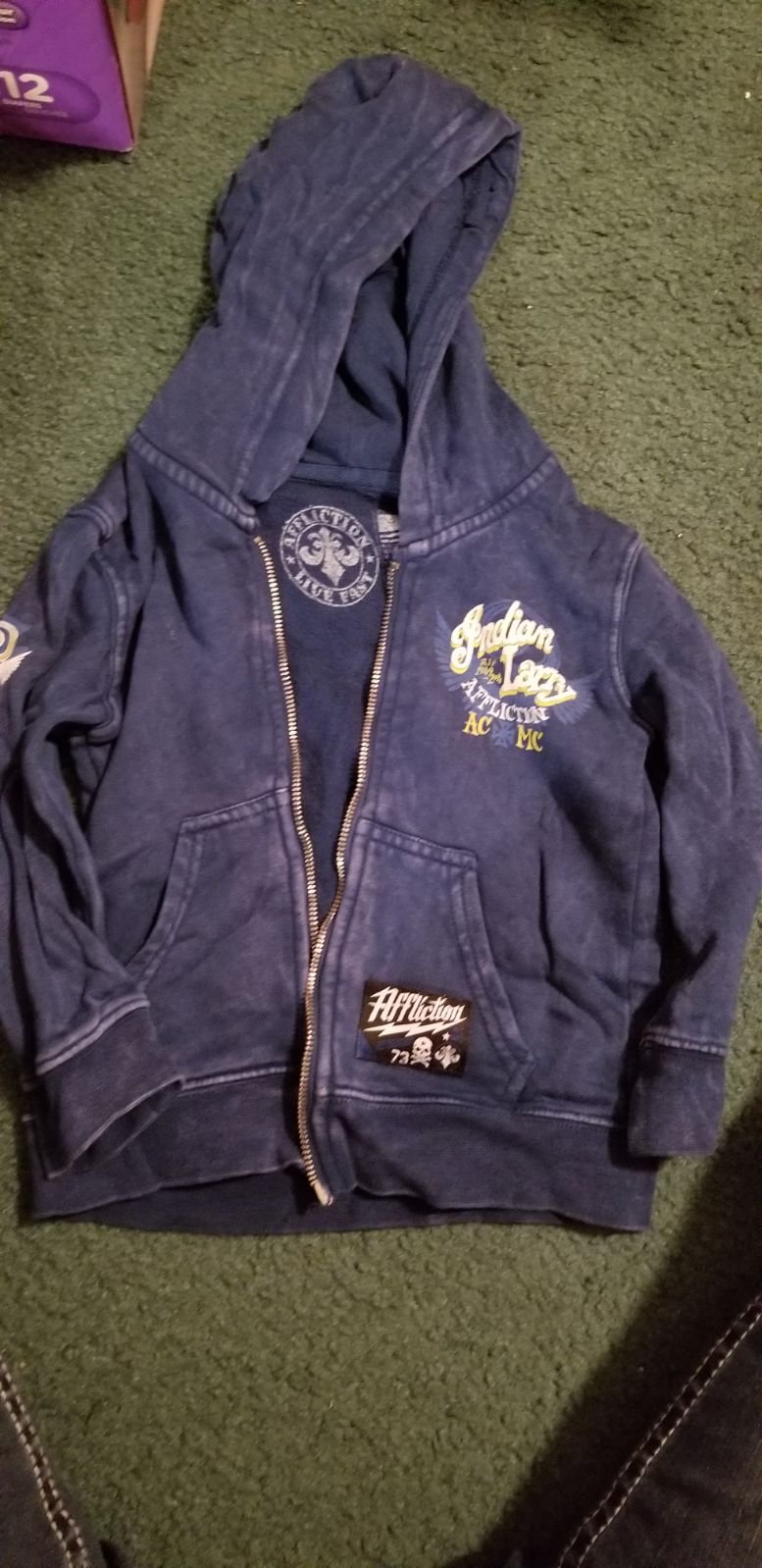 Affliction zip up hoodie