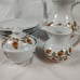 Wunsiedel MCM Orange Flower Pattern Porcelain Tea Set