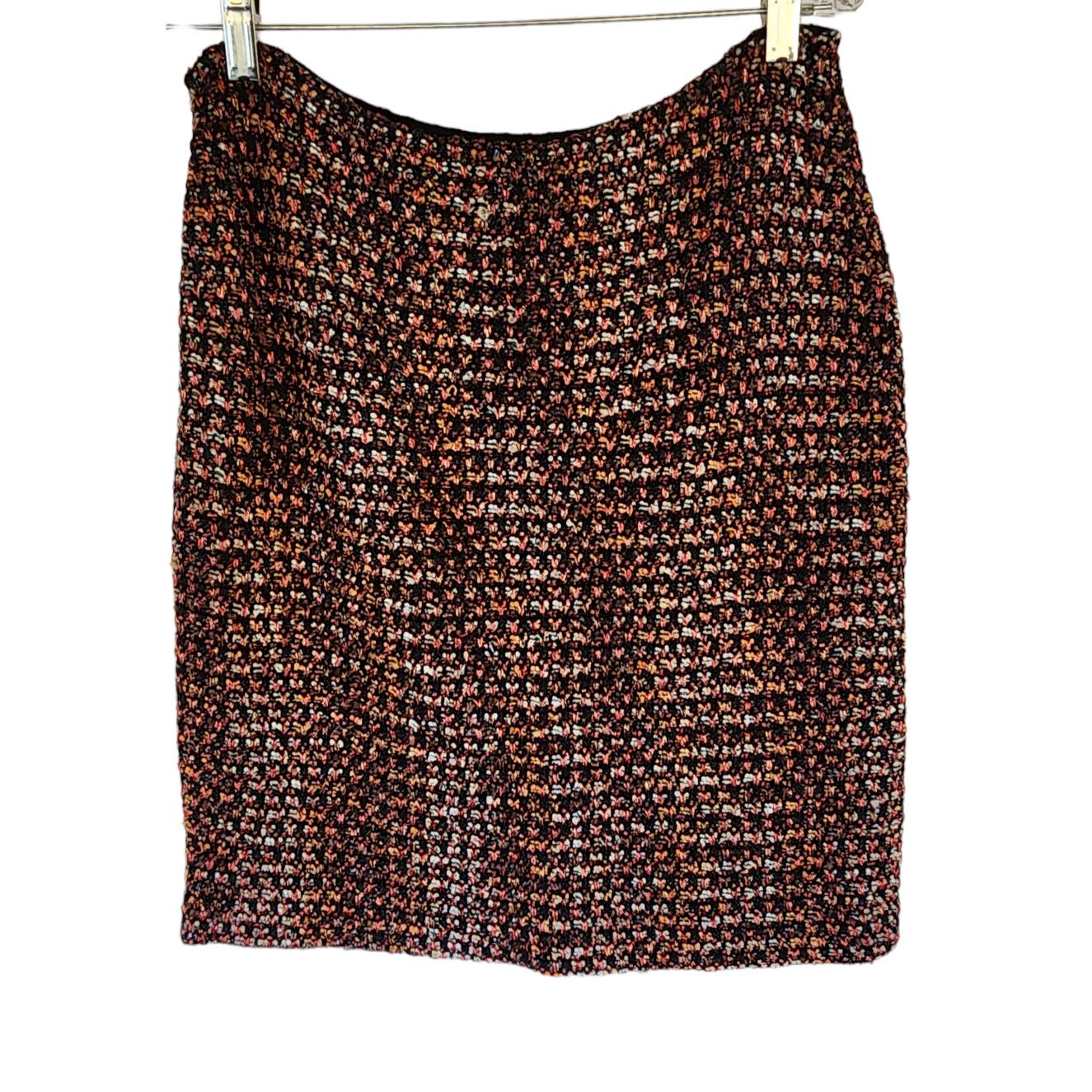 St. John Metallic Multicolor Knit Pencil Skirt 8