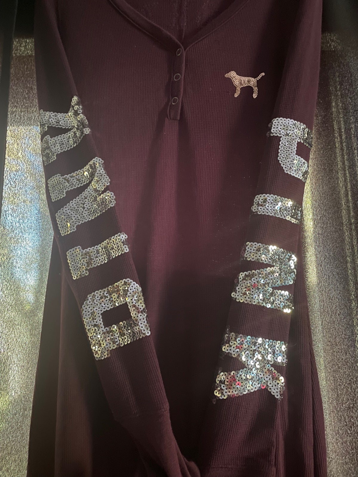 Vs pink Maroon Xs Onesie