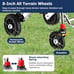 Portable Folding Transport Wheelchair Telescopic Handle Shock Absorption 8 Wheel