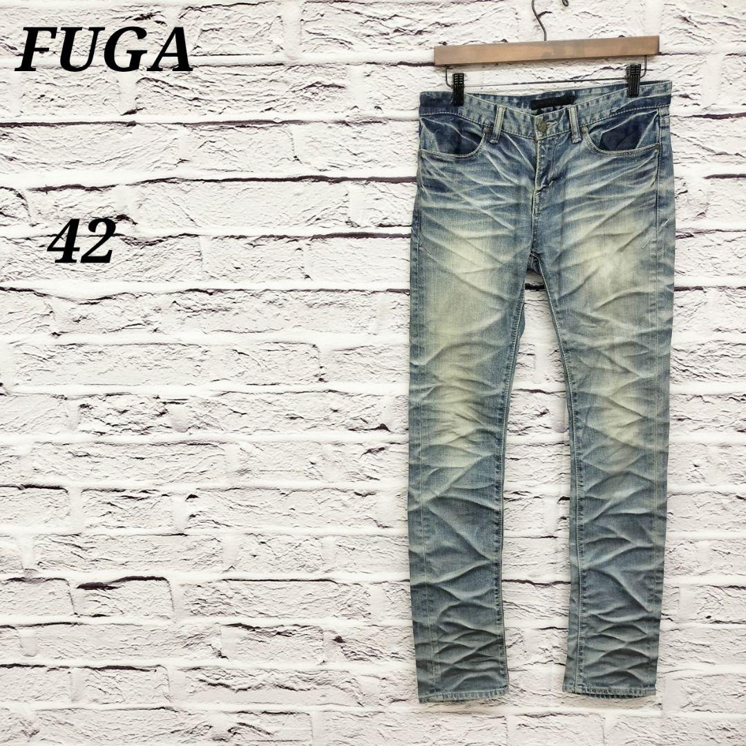 R4327 FUGA 【42】 Damaged Denim Pants Jeans Blue