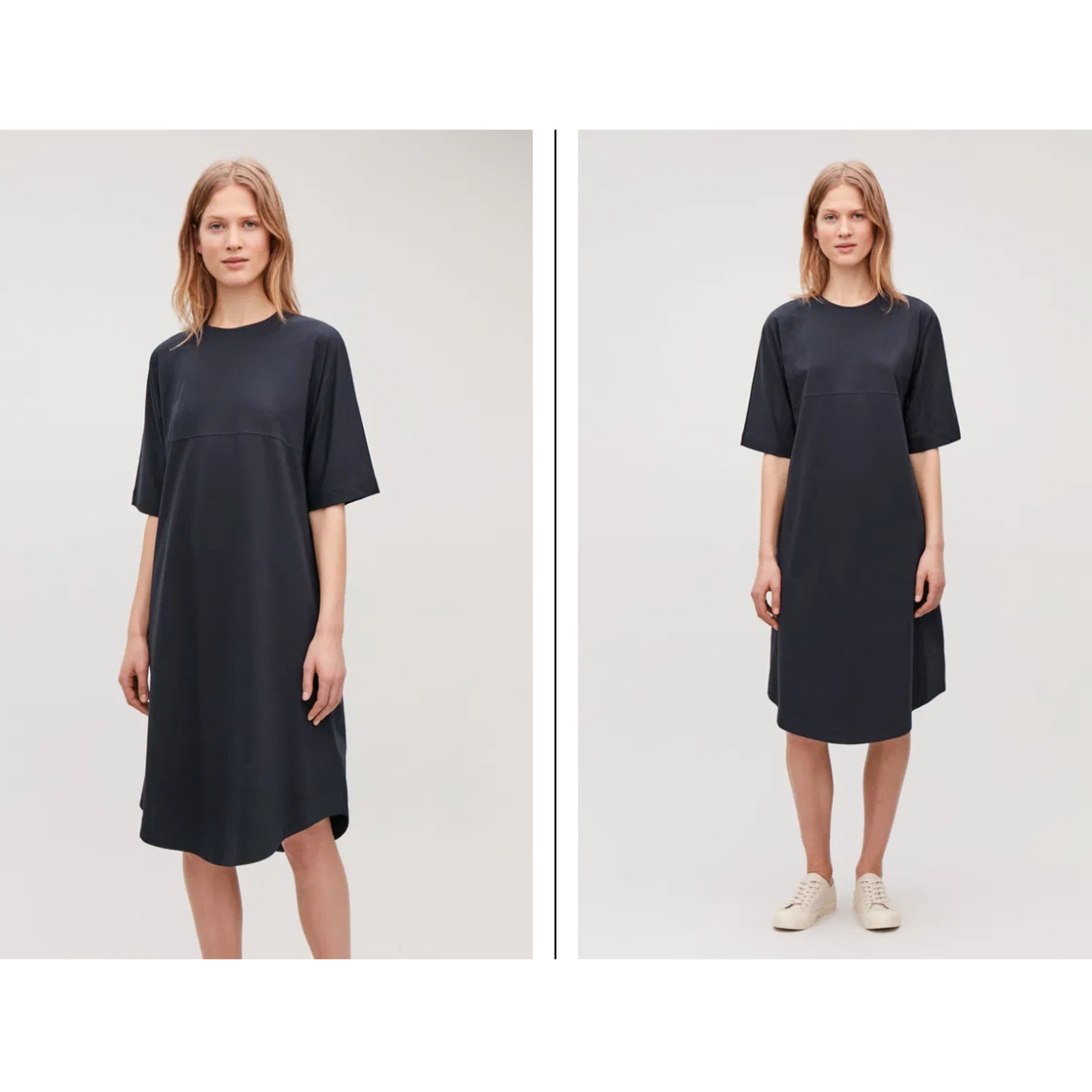 cos a line jersey dress
