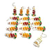 Vtg 15 Piece Christmas Ornaments Stained Glass Light Covers Plastic Clips MCM