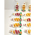 Vtg 15 Piece Christmas Ornaments Stained Glass Light Covers Plastic Clips MCM