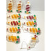 Vtg 15 Piece Christmas Ornaments Stained Glass Light Covers Plastic Clips MCM