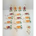 Vtg 15 Piece Christmas Ornaments Stained Glass Light Covers Plastic Clips MCM