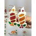 Vtg 15 Piece Christmas Ornaments Stained Glass Light Covers Plastic Clips MCM