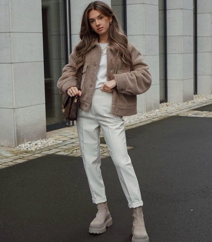 ZARA FAUX SHEARLING SHERPA TEDDY BOMBER JACKET