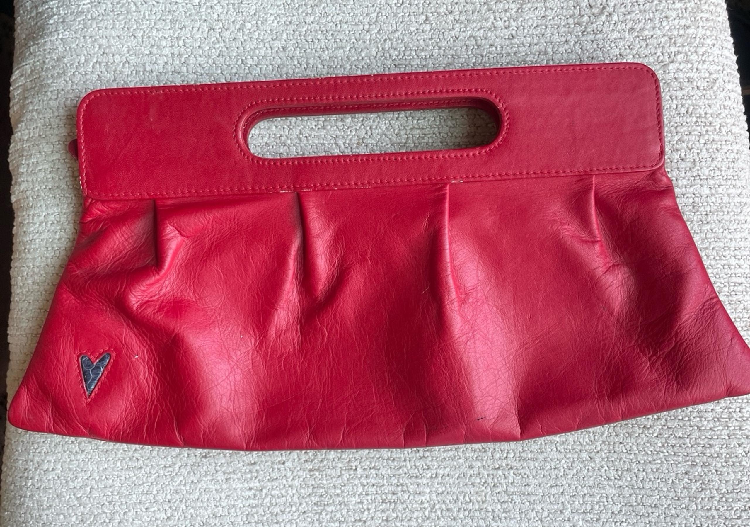 Red Leather T Bag Los Angeles Red Clutch