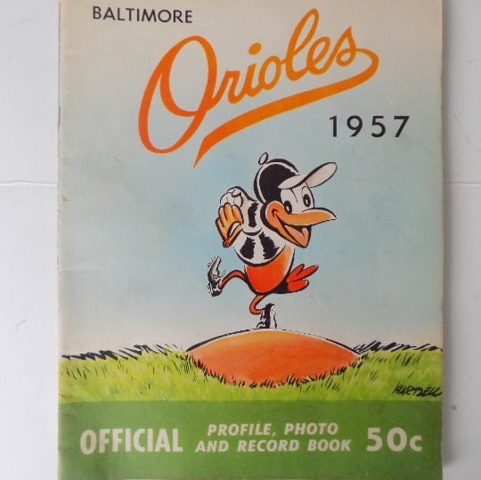 ORIGINAL 1957 BALTIMORE ORIOLES SOUVENIR YEARBOOK