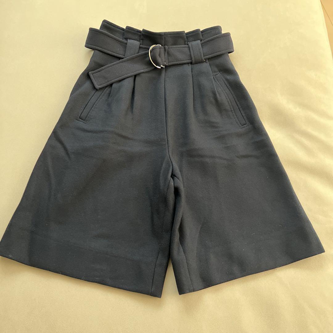 GANNI Navy Short Pants Culottes High Waist