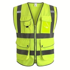 Reflective Safety Vest - 9 Pockets - Meets ANSI/ISEA Standards