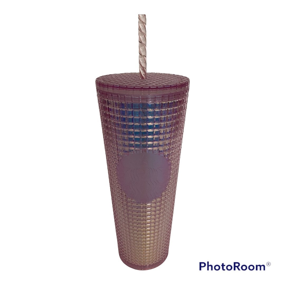 Starbucks 2020 Holiday - Studded Hot Pink Grid Disco Cold Cup Tumbler 24oz