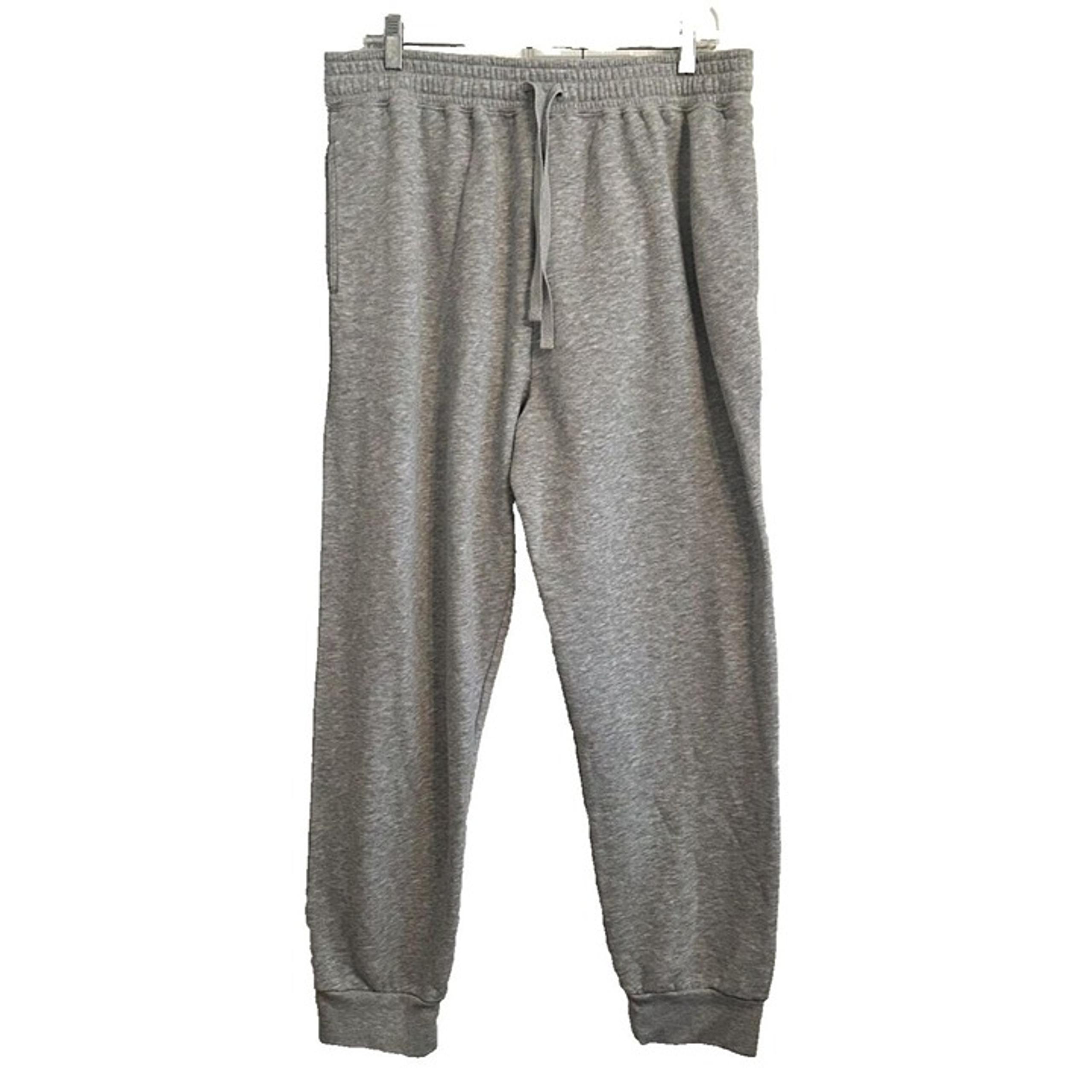 Hanes Fleece Joggers Sweatpants Cuffed Tapered Grey Heather Normcore Men SZ L