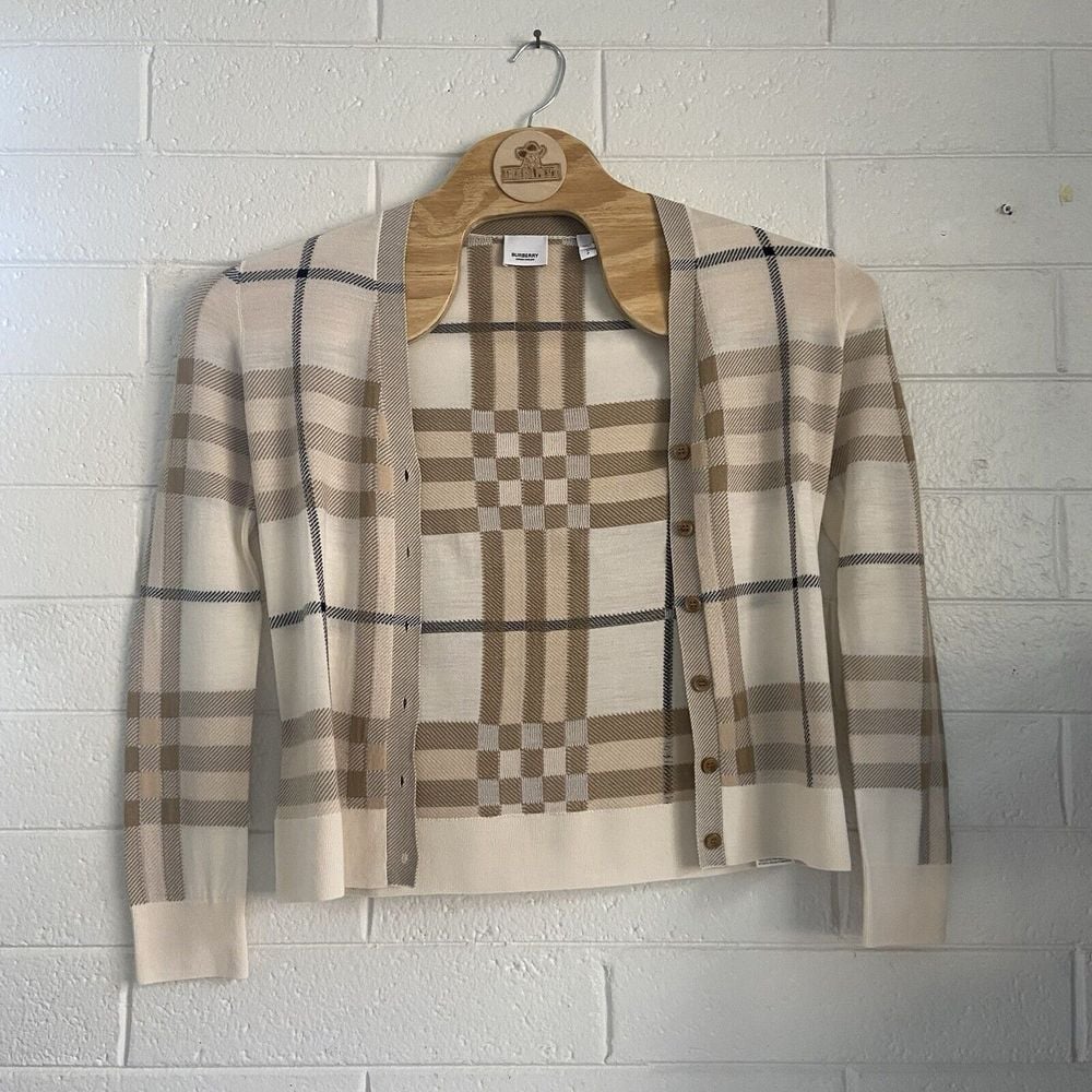 Burberry Gold Cardigan Sweaters for Women Mercari