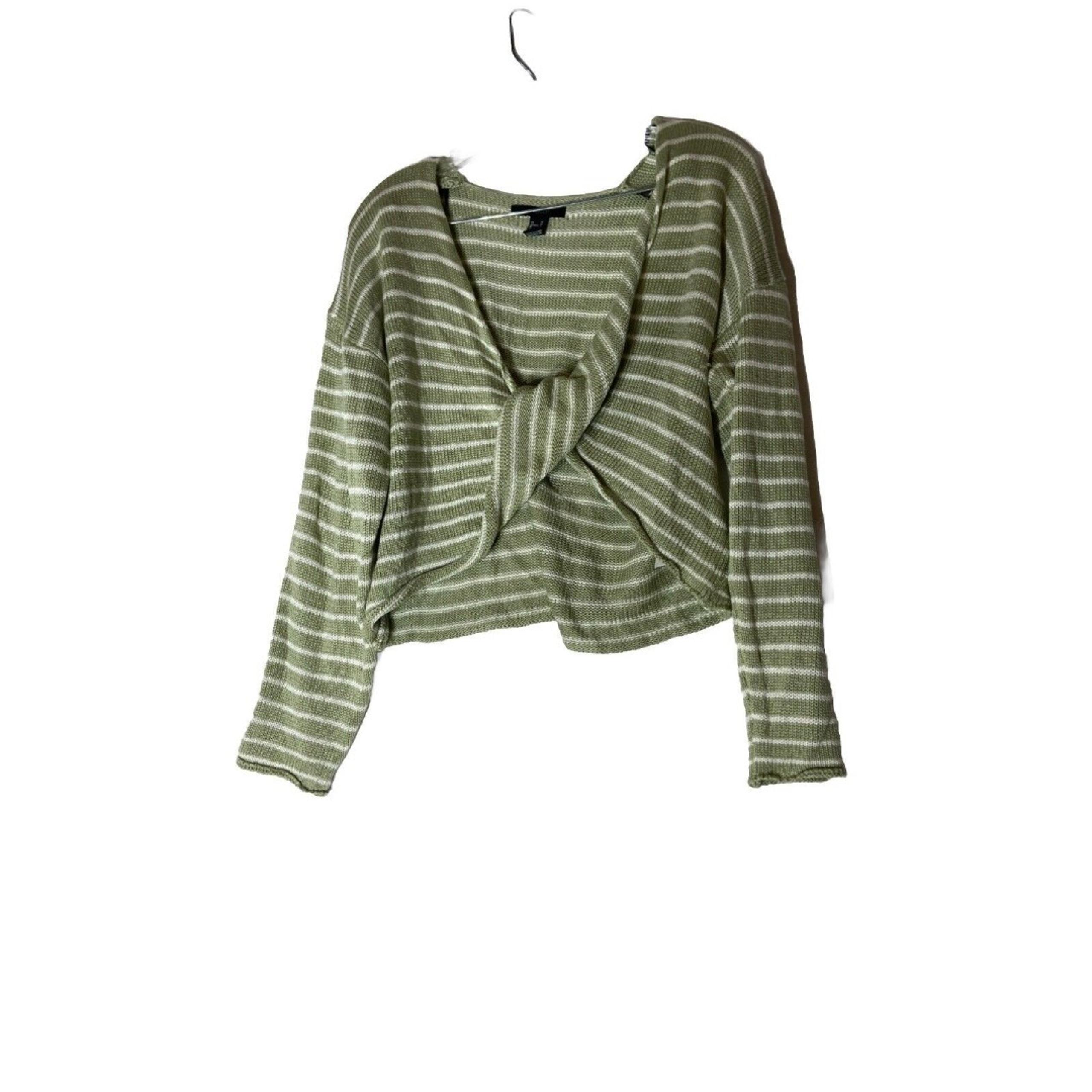 Women's Medium Cropped V-Neck Sweater Mint Green - FOREVER 21