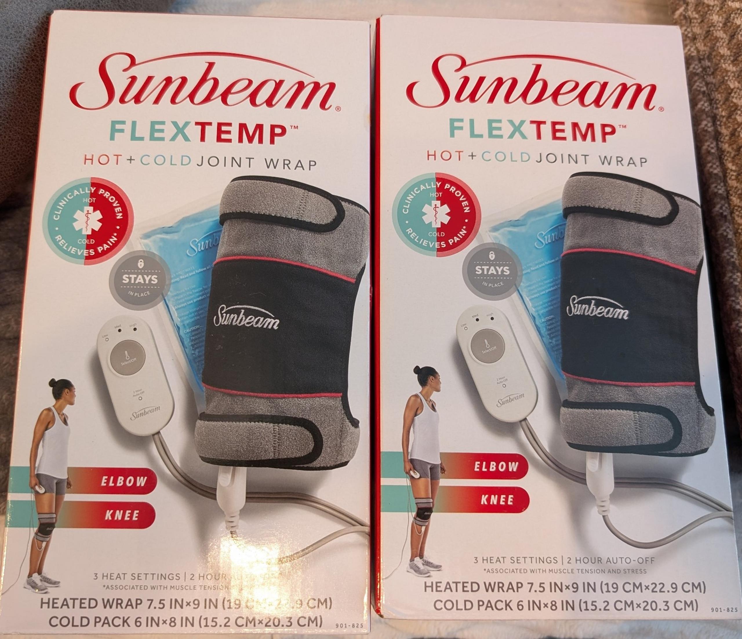 Set of 2 Sunbeam Flexjoint Hot & Cold Joint Wraps. New!