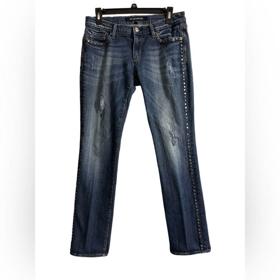 Driftwood Distressed Studded Jean - Size 29