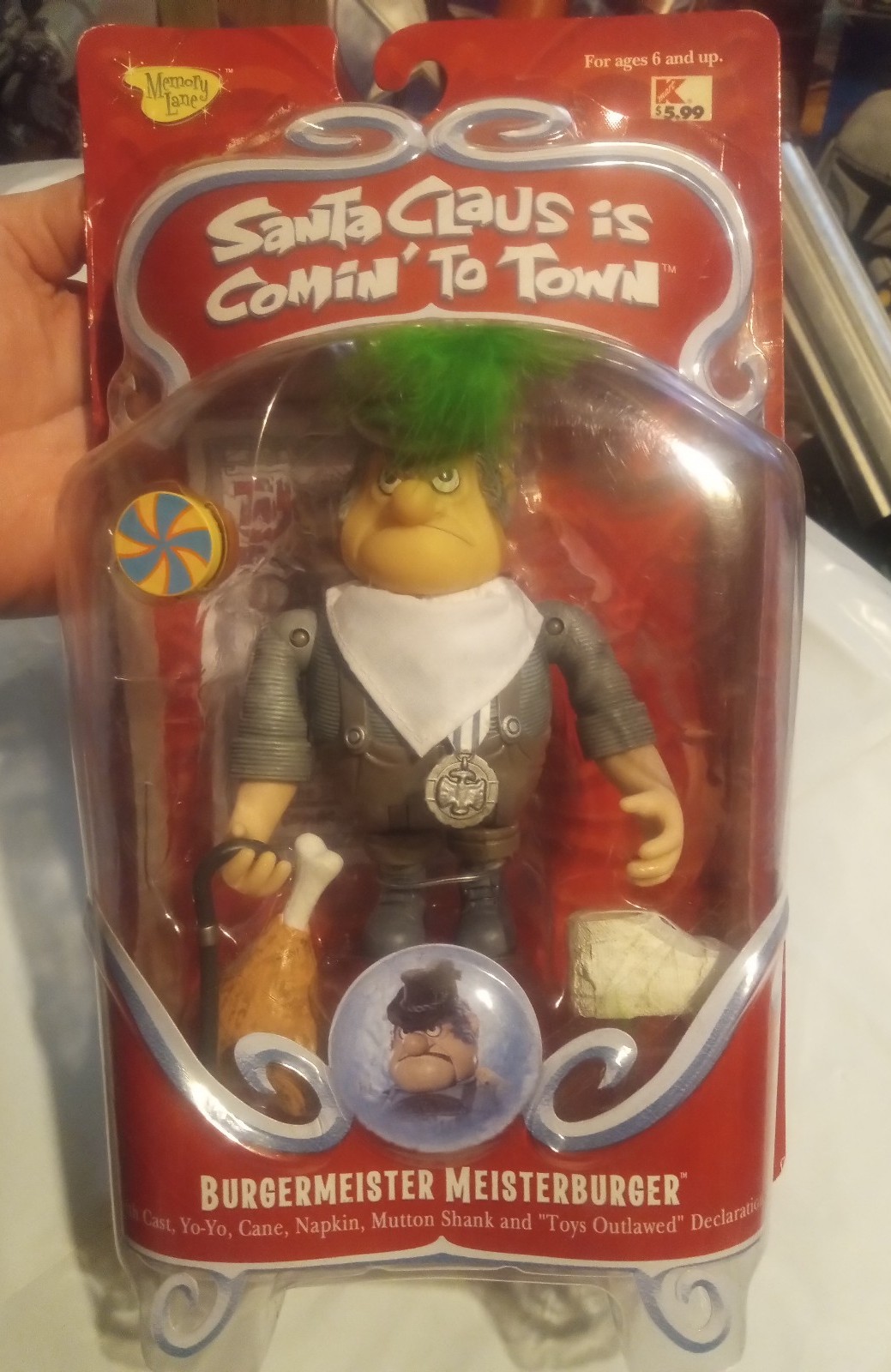 Vtg Santa Claus is Comin' to Town BURGERMEISTER MEISTERBURGER 2004 Card Figure