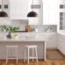 (2) White Solidwood Barstools