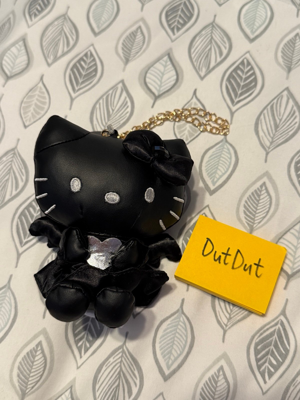 Sanrio Japan black angel Hello Kitty Plush keychain