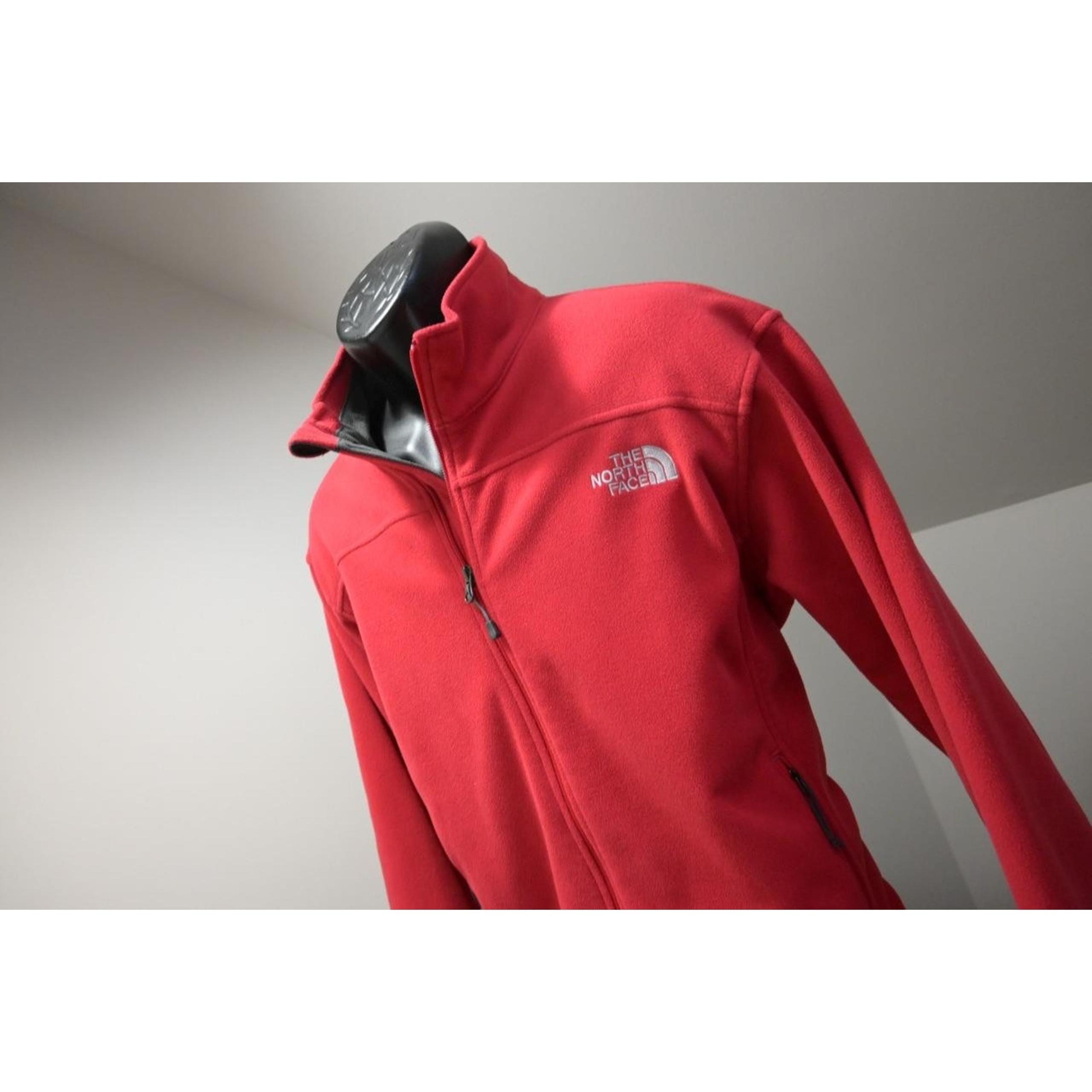 North Face Windwall Fleece Jacket Full Zip Red Winter Mens Size Large