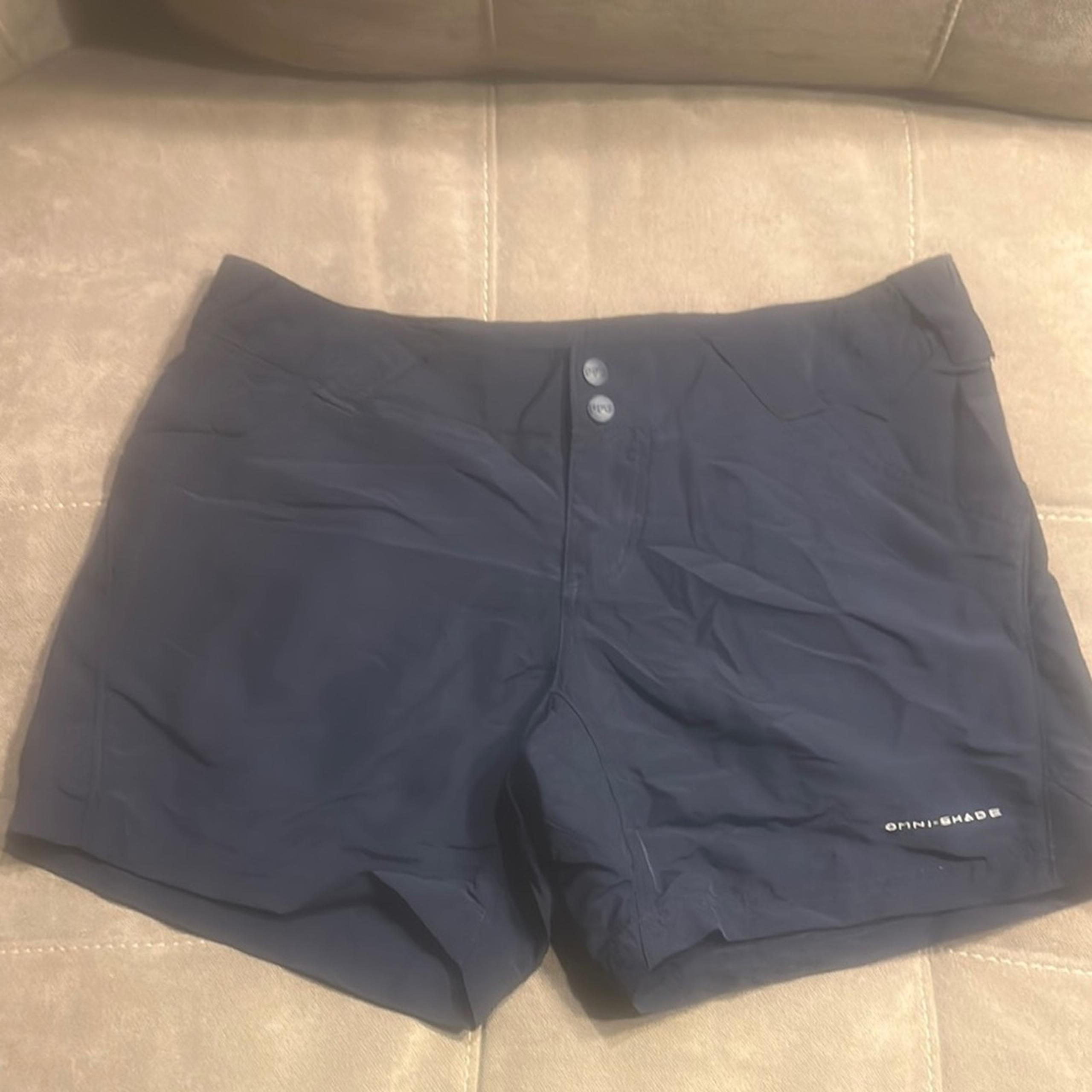 Columbia Blue Athletic Shorts Lightweight Quick-Drying