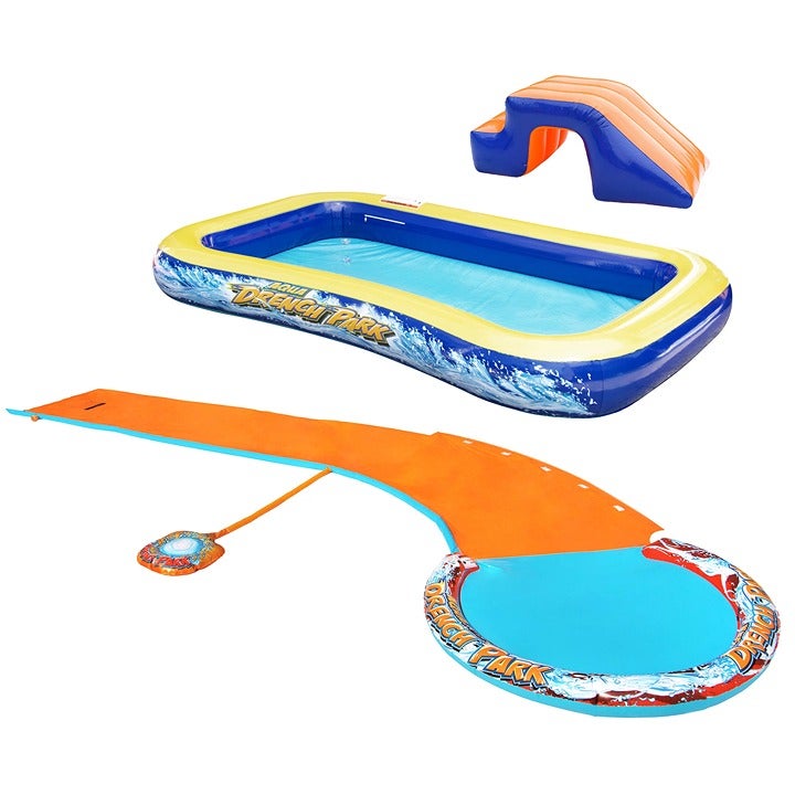 3-In-1 Splash Park w/ Pool, Sprinkler & Waterslide---New