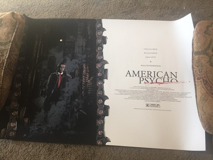 American Psycho art print - Matt Tobin - numbered poster - 85 made