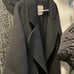 black wool coat - double sided wool