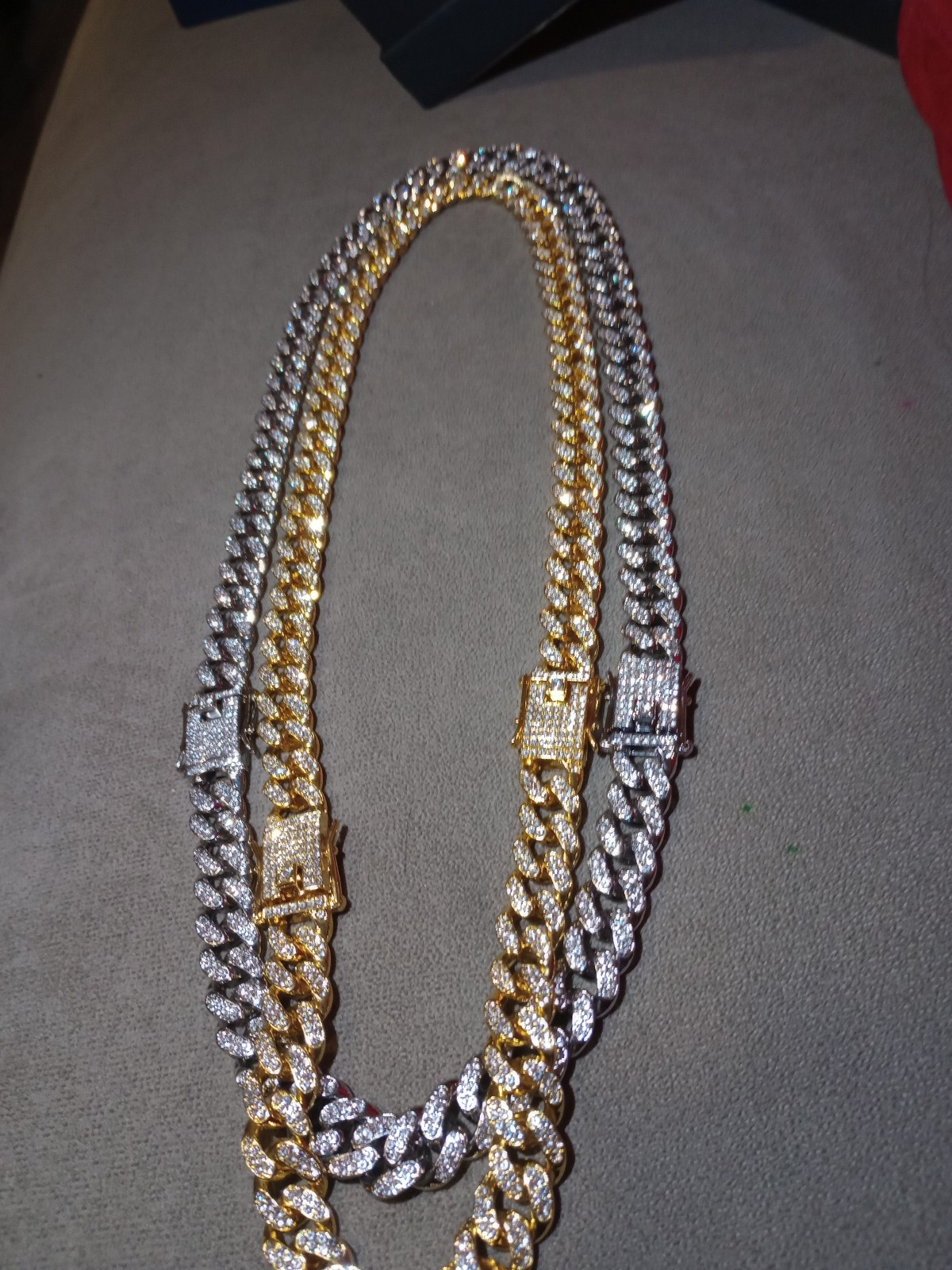 Necklace Two 26 chains. water resistant Real Lab Diamonds. Same VVS Clarity, Co