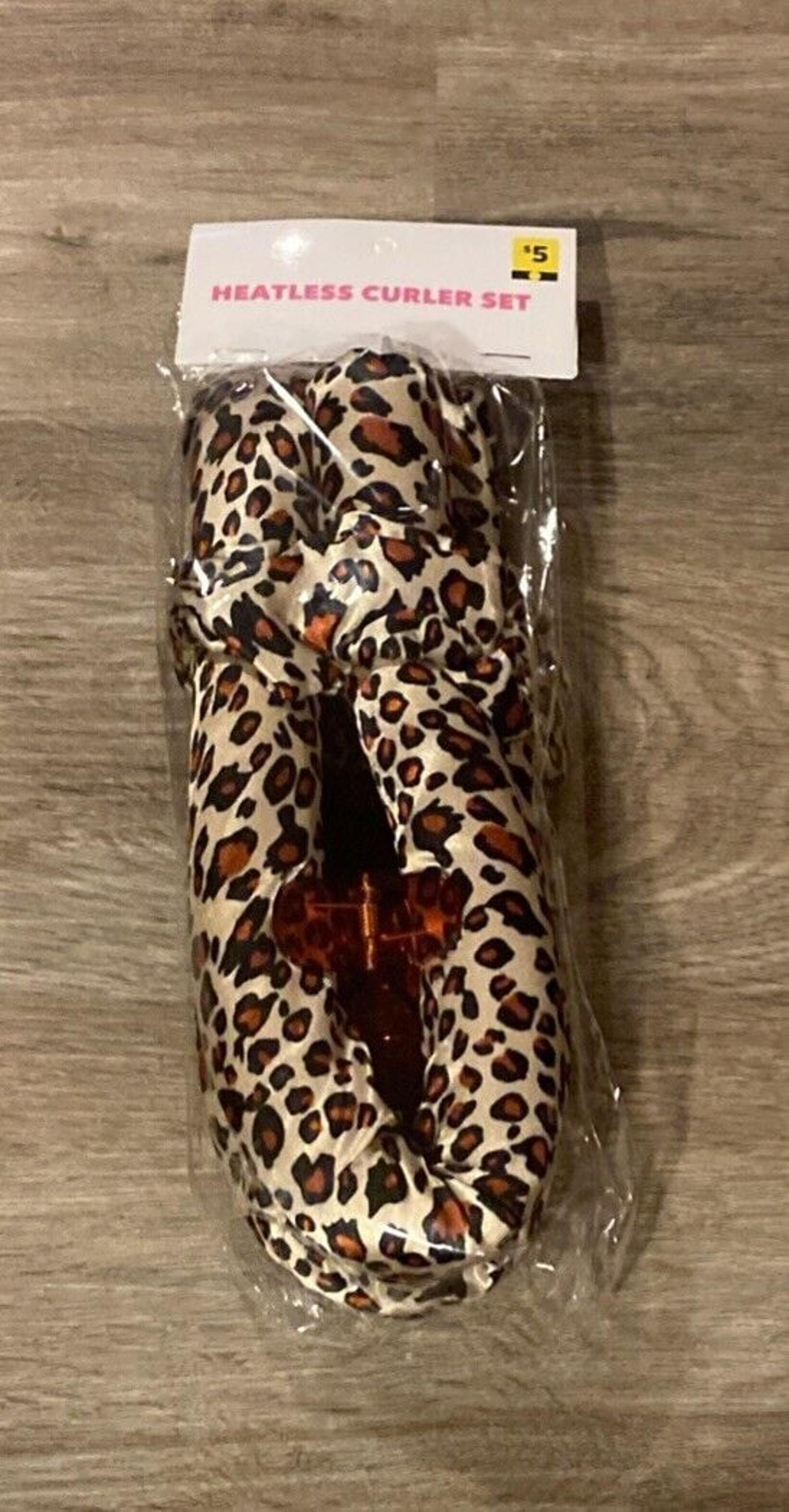 Heatless Curler Set Leopard Print Satin