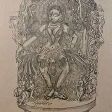 Dancer statue drawing