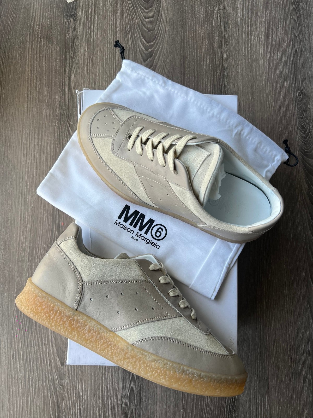 スニーカー MM6 MAISON MARGIELA Women Sneakers S59WS0192 WHITE SILVER BI MM6 Maison Margiela S59WS0192 Sneakers Shoes 38 White Women
