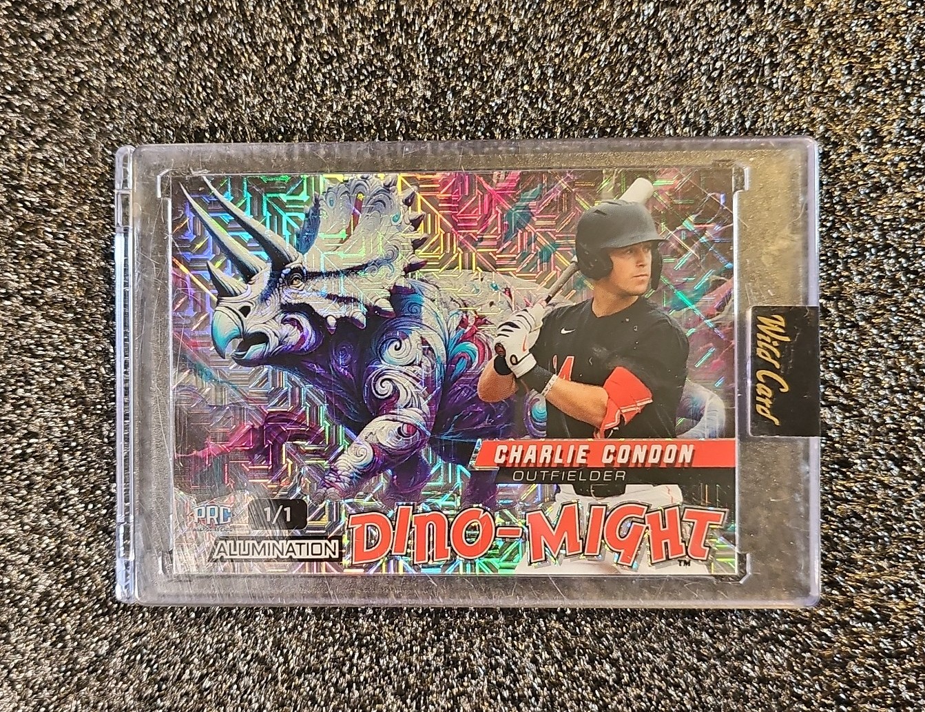 2024 Wild Card Alumination Dino-Might Charlie Condon 1/1 Triceratops