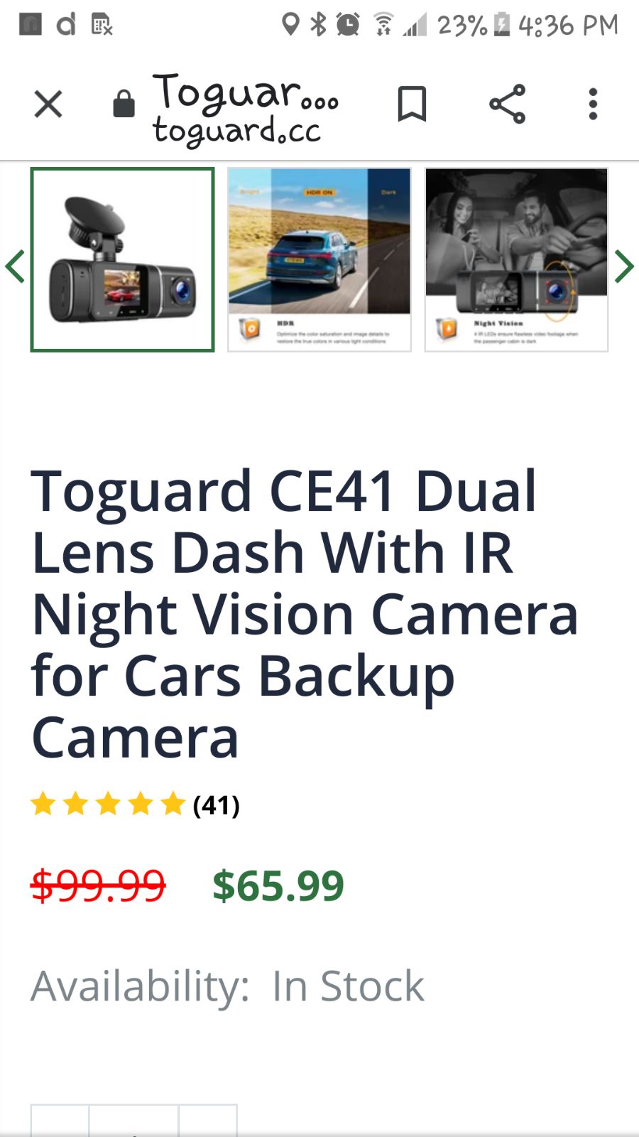 Toguard dash camera